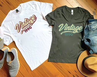 Vintage 1990's inspired t-shirt - Custom Decade tshirt - Personalized vintage decade shirt