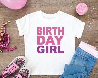Pink Birthday Girl Shirt -Customizable