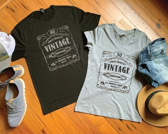 Aged to Perfection - Camiseta para fiesta de 50 cumpleaños, diseño vintage de whisky