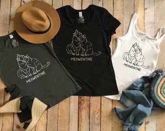 Linda camiseta de Meowentines para San Valentín - Camiseta con temática de gatos para parejas para V-Day - Ropa única para el día de San Valentín de Cat People