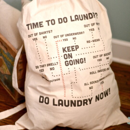Grad Gift Time To Do The Laundry Flow Chart Laundry Bag