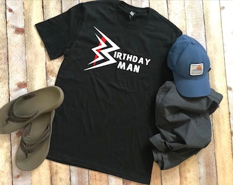 Camiseta de cumpleaños para hombre inspirada en la lucha libre para adultos