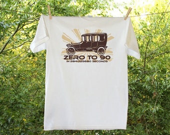 90th Birthday Shirt 0-90 in 2840125680 seconds - vintage car bday t-shirt - old school car birthday tee