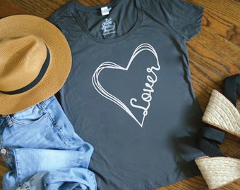 Romantic Lover Tee for Valentine's - Heart-themed Lover Shirt for V-Day - Unique Lover Valentine's Day Apparel - Gift: LOVER T-shirt