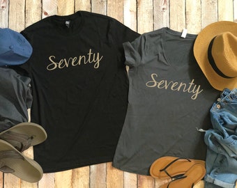 Seventy Script Shirt - Custom t-shirt - Personalized tshirt