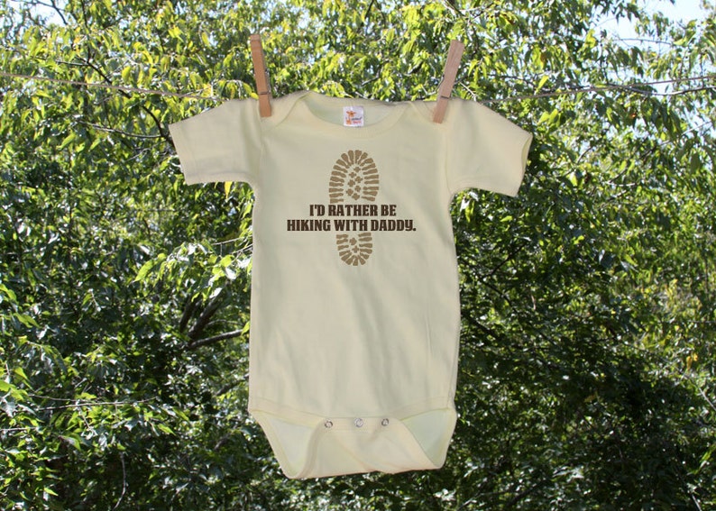 I'd Rather Be Hiking With Daddy Infant Bodysuit image 2