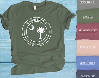 Camiseta de Charleston, camisa del horizonte de Charleston, camiseta de Charleston, regalo de vacaciones de Charleston, camiseta amante de Charleston, camiseta linda de Charleston