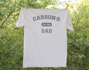 Dad established shirt customized with child or children's names - Dad Shirt - Established in... with Personalization