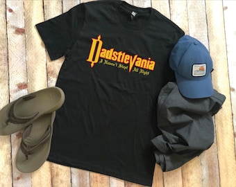 Dadstlevania, camiseta inspirada en el juego Retro Castle, camiseta del Día del Padre, camiseta de jugador, regalo para papá