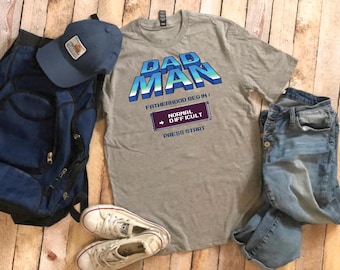 Papá, hombre, inspirado en los videojuegos, camiseta del día del padre, camiseta de jugador, regalo para papá