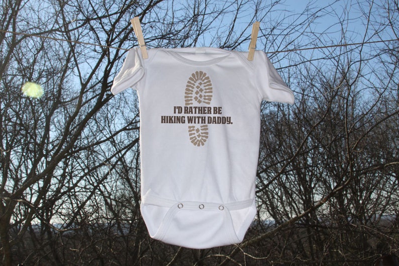 I'd Rather Be Hiking With Daddy Infant Bodysuit image 1