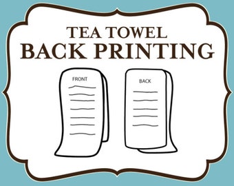 Add On - Back Printing / Folded and Printed on both sides so a recipe shows on both sides when hanging