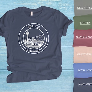 Seattle T-Shirt, Seattle Skyline Shirt, Seattle Tee, Seattle Vacation Gift, Seattle Lover Tee, Cute Seattle Tee, Space Needle Shirt