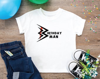 Wrestling Inspired Birthday Man t-shirt for Kids