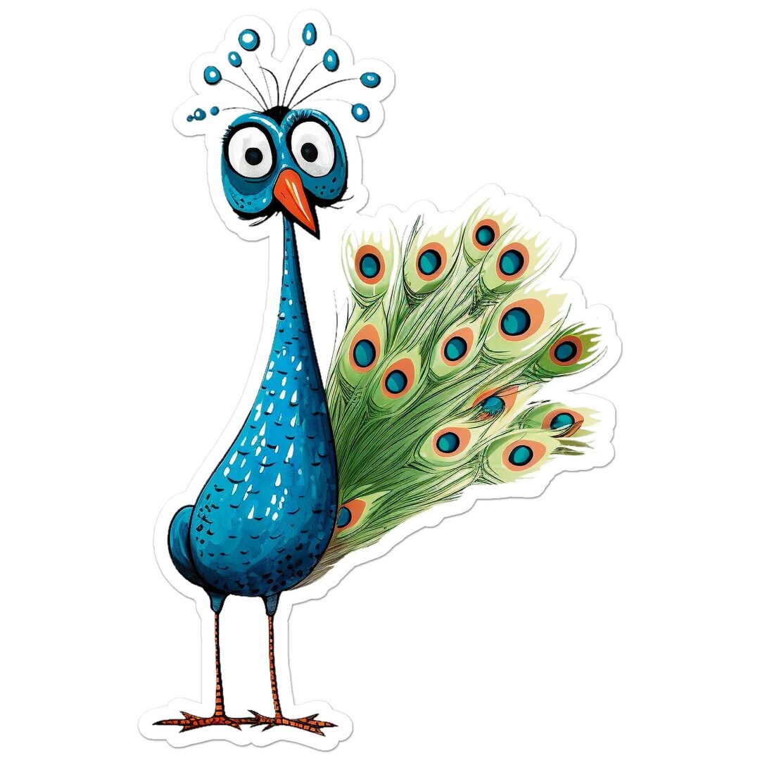 Funny Peacock - Vinyl Decal Sticker - Car Window Laptop - Etsy