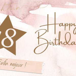 Carte d'invitation Anniversaire 18 ans