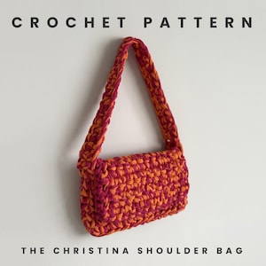 PATTERN Shoulder bag crochet pattern, step-by-step photo guides, crochet handbag tutorial, chunky crochet bag, PDF Beginner friendly guide.