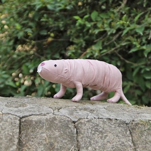 Stuffed Naked Mole Rat Plush Toy – Unique Science Gift for Biologists, Zoologists, and Nature Lovers – Weird and Adorable Soft Plush