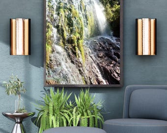 Waterfall Fine Art Photography Print  Nature Wall Art Forest Waterfall Poster Landscape Photo  Home Decor