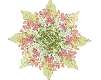 Floral Printable Art "NORA", Instant Download Art, Flowers Print, Botanical Wall Art, Floral Printable Art, Flowers Watercolor Art