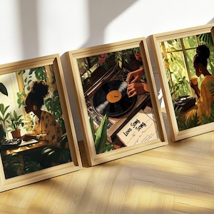 Afrocentric Black Woman Art Print Bundle: Soulful Home Decor (Digital Download