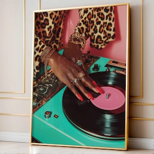 Black Woman Art, Black Woman Wall Art, Black Girl Wall Art, Fashion, Song Lover, Black Girl Art, Music Art, African American Art, Y2K Art