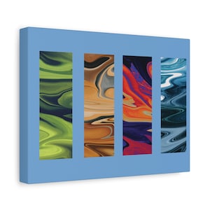 Abstract Art Canvas Print, Colorful Home Decor, Modern Wall Art