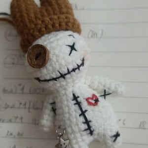 Voodoo Doll Crochet Pattern | Halloween Zombie Amigurumi | Easy Plush Keychain PDF | Digital PDF | English Pattern | Halloween idea