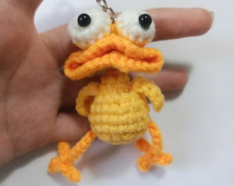 Crochet Duck Pattern: Amigurumi Keychain with FREE Bear Pattern (PDF, English)