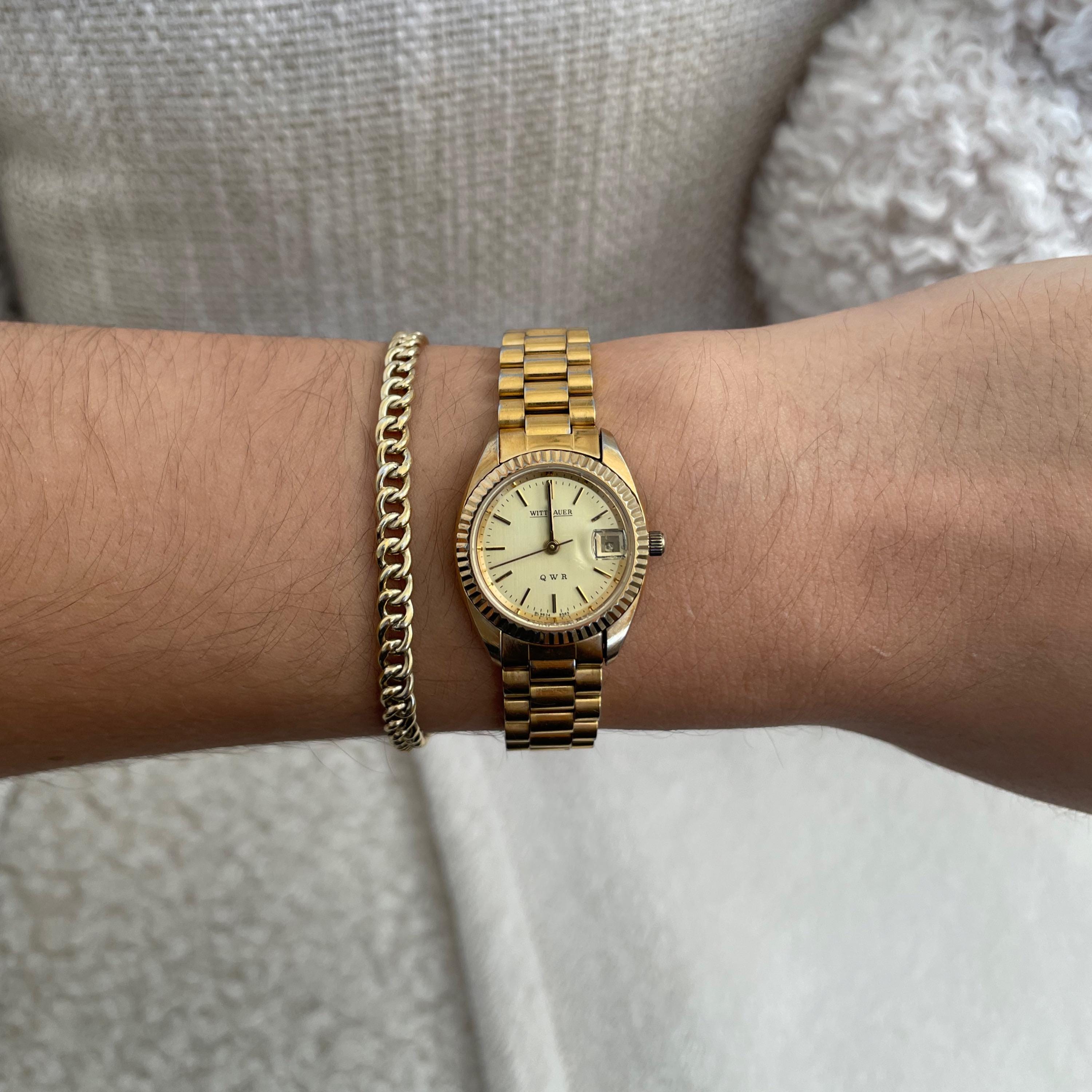 Vintage Whittnaur QWR Presidential Gold Tone Women\'s watch with Black Dial Vintage Wittnauer QWR 12 Diamonds Gold Plated 5 Jewels  main image 4