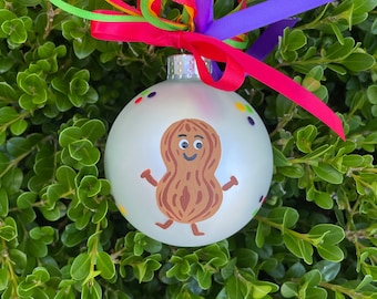 My Little Peanut Ornament - Personalized Hand Painted Ornament - Christmas Bauble, Baby Peanut, Shower Gift, Gift for Her, Gift for parents