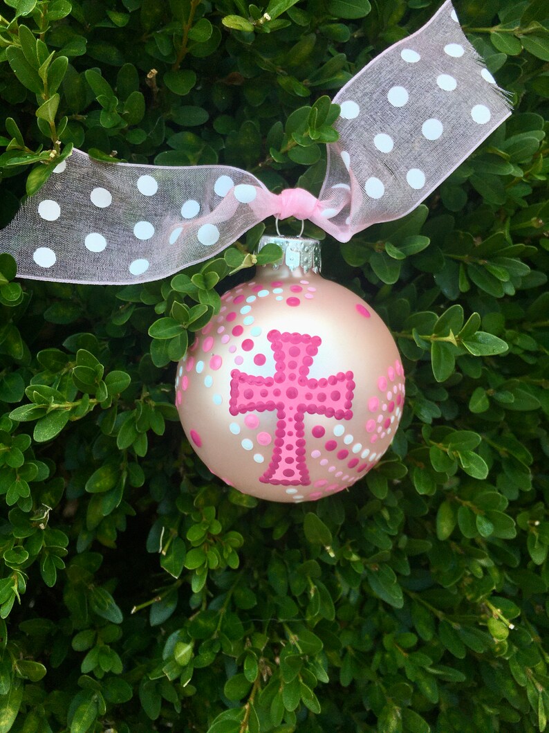 Cross Ornament Personalized Baptism Ornament First Etsy