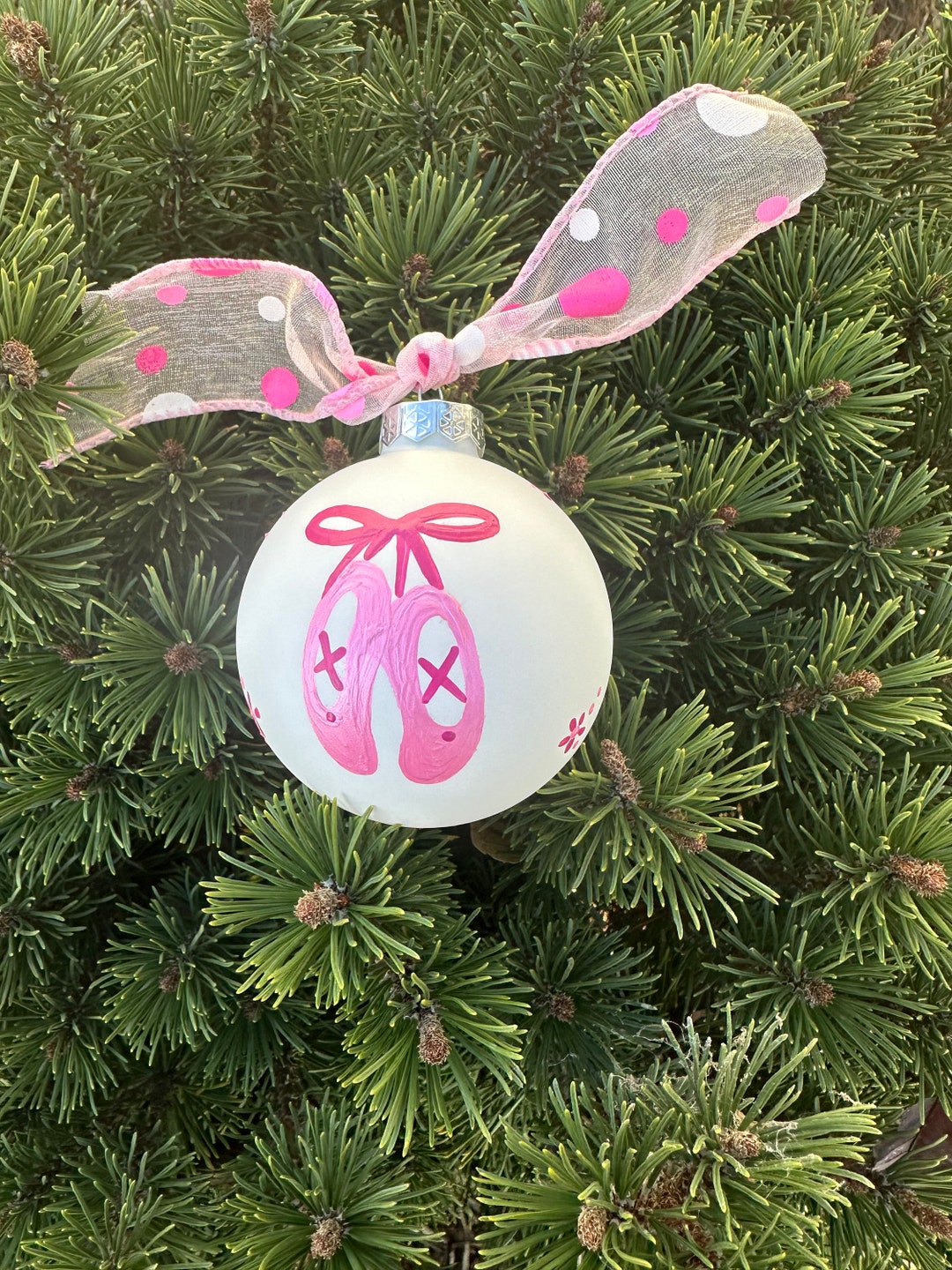 Ballet Dance Ornament Ballet Shoes Ornament Hand Painted Etsy