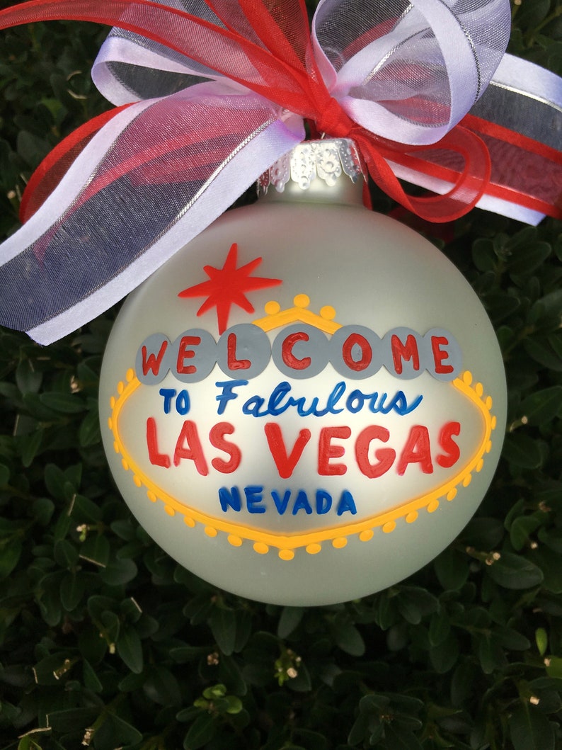 Las Vegas Ornament Welcome To Las Vegas Personalized Hand | Etsy