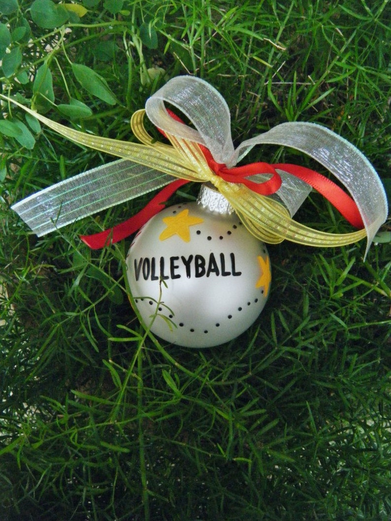 Volleyball Ornament Personalized Christmas Ornament Hand Etsy