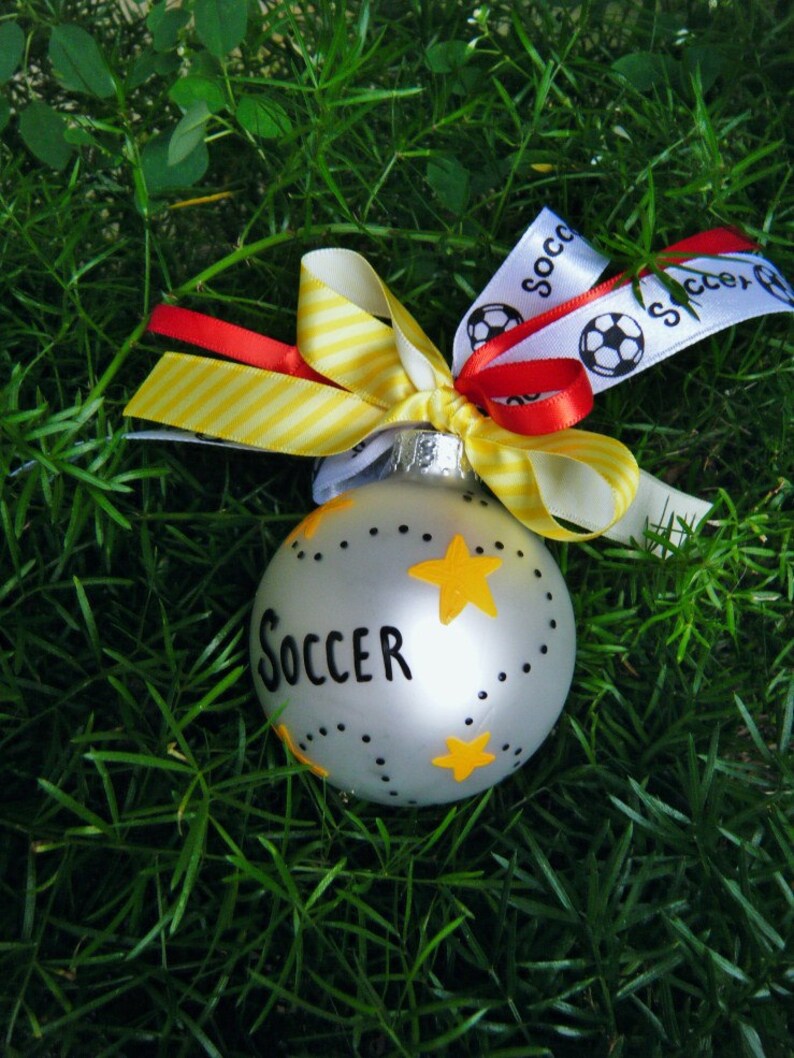 Soccer Ornament Coach Appreciation Soccer Ball Sports Star Etsy