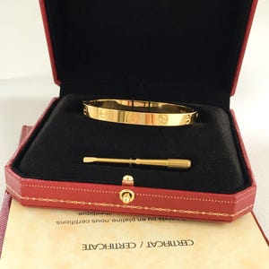 Vintage LOVE bracelet 18k gold size 18 width 6.1 mm with screwdriver