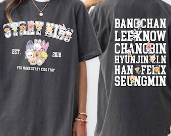 Two-Sides Kpop Stray Kids SKzoo Shirt, Stray Kids Member Merch Sweatshirt Hoodie, Stray Kids Concert World Tour Shirt, Kpop Gift for Stay