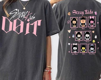 Two-Sides Kpop Stray Kids Logo Shirt, SKZ Member Skzoo Merch Sweatshirt Hoodie, Stray Kids Concert World Tour Merch, Kpop Gift for Stay