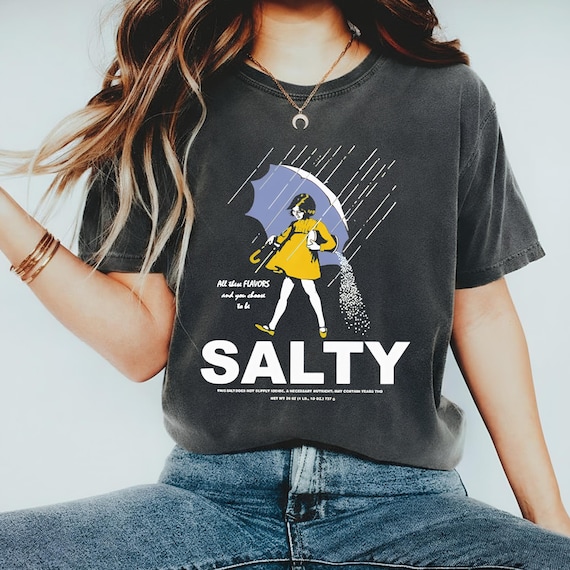 Salty Girl Shirt, Salty Girl T-shirts, Comfort Colors Shirt, Vintage Washed Oversize Shirt, Women's Cotton T-shirts, Birthday Gifts for Her