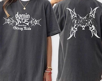 Two-Sides Retro Kpop Stray Kids Shirt, Stray Kids Member Merch Shirt, Stray Kids SKZ Concert DomiATE World Tour Shirt, Kpop Gift for Stay