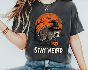 T-shirt Jimothy Halloween Raton laveur, T-shirt Raton laveur Légende de Seattle, T-shirt Restez bizarre, Sweat-shirt Cottagecore Raton laveur, Cadeau pour amoureux des animaux