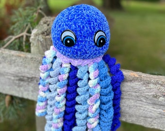 Crochet Plushie JellyFish / Plush jellyfish / Jellyfish Amigurumi / Crochet Jellyfish plushie /  Crochet Blue Jelly fish plushie toy