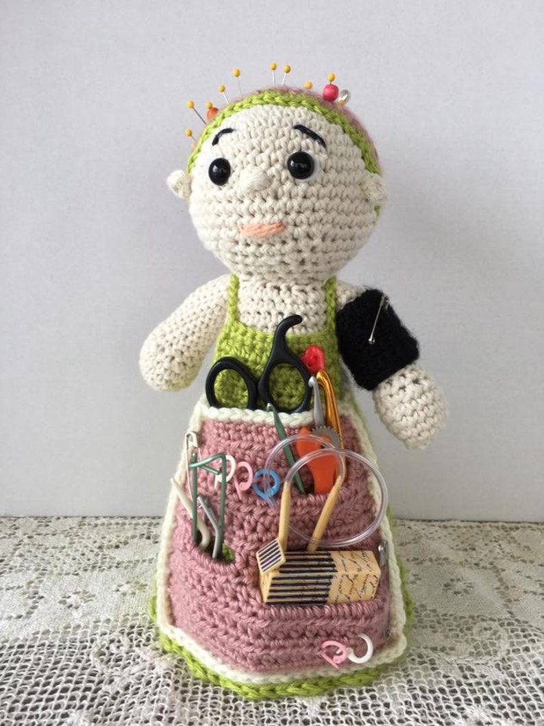 Crochet Pin Cushion Doll Granny Craft Helper Amigurumi Doll Etsy