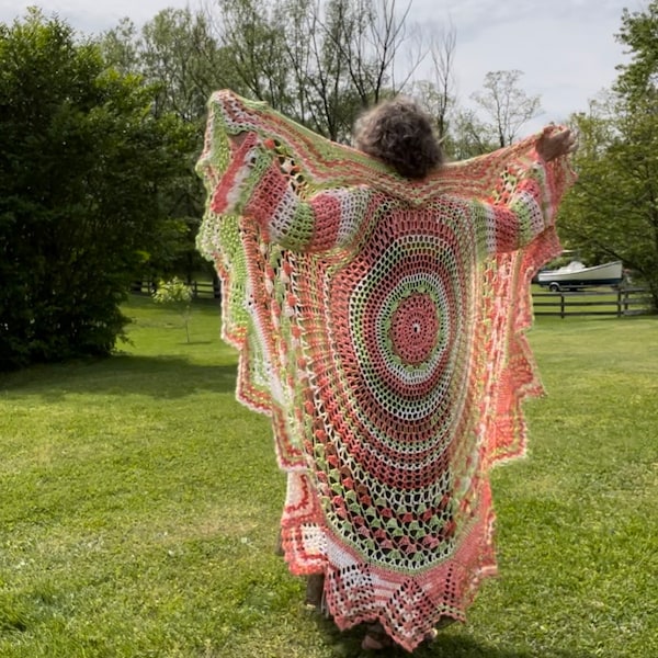Crochet Hippie Sweater, 70's Hippie Sweater, Bohemian Hippie sweater, Hippie Vest,  "Rock a Little"-Stevie Nicks style