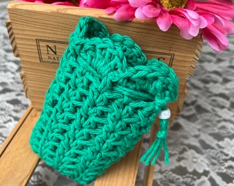 Soap Saver, Green Soap bag, Eco Friendly Crochet Soap Saver, Crochet Soap Saver, Handmade Soap Bag, Organic cotton soap pouch