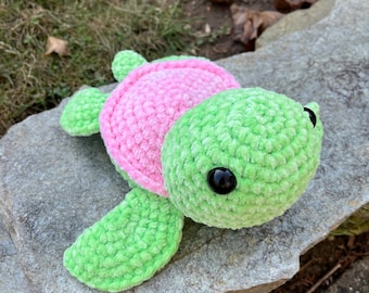 Crochet Sea Turtle, Crochet Turtle plushie toy, Mini sea turtle soft plushie