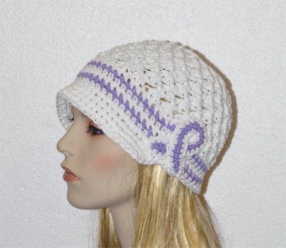 Ladies Purple Cancer Hat Stomach 