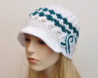 Cancer awareness hat, Liver Cancer or Ovarian Cancer Awareness Hat, White Cancer hat, Teal cancer hat