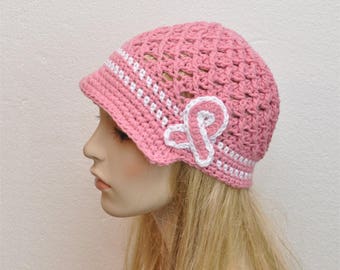 Breast Cancer Awareness hat, Pink Ribbon Cancer Hat, Chemotherapy hat, Chemo Cap, Hats for Cancer Patients, Breast cancer hat